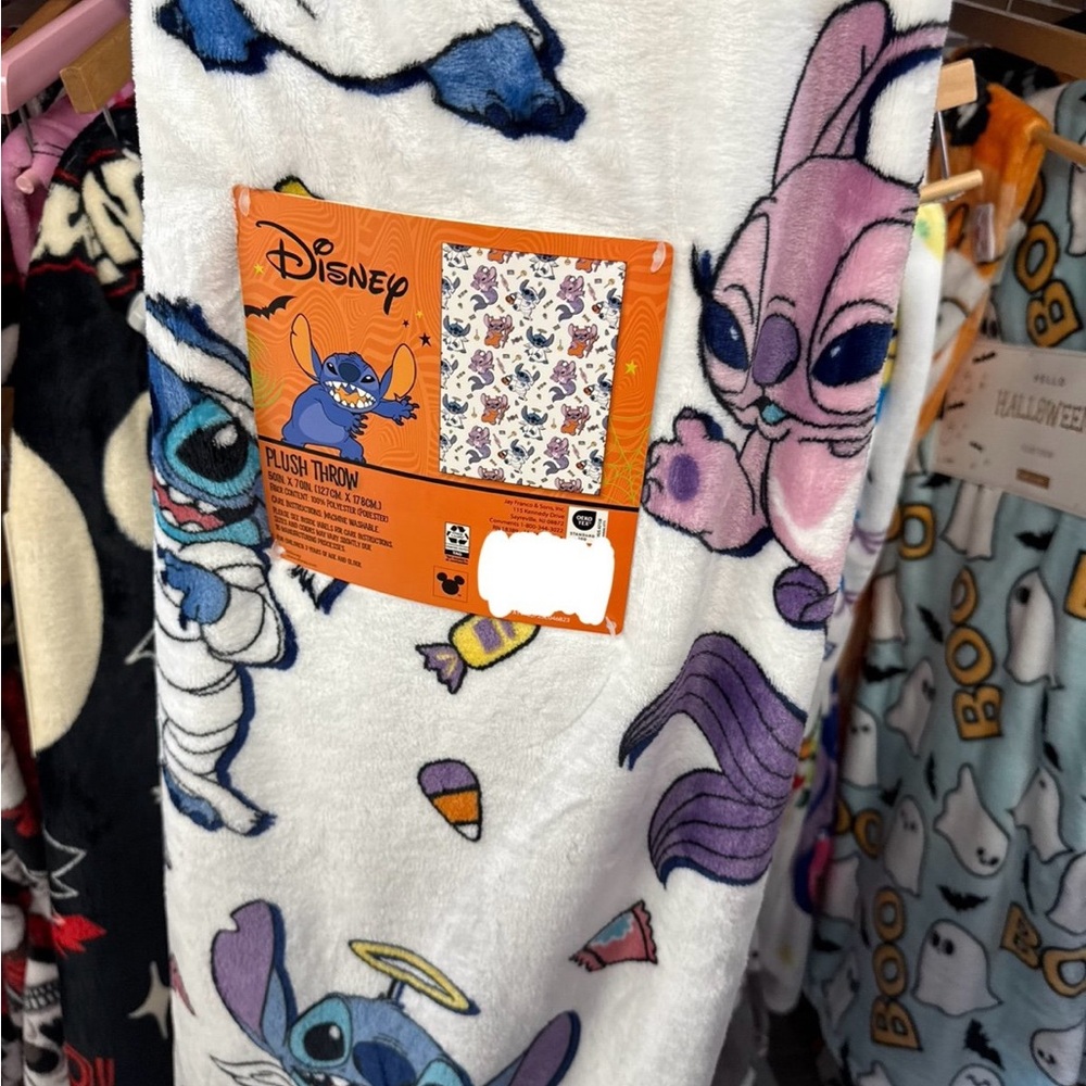 Disney Stitch Halloween Plush Throw Blanket